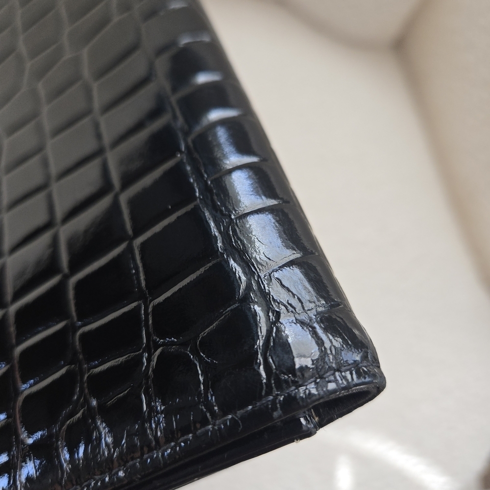Yves Saint Laurent Vintage Black Patent Clutch - Picture 14 of 17